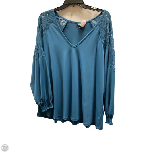 Top Long Sleeve By Torrid In Teal, Size: 1x