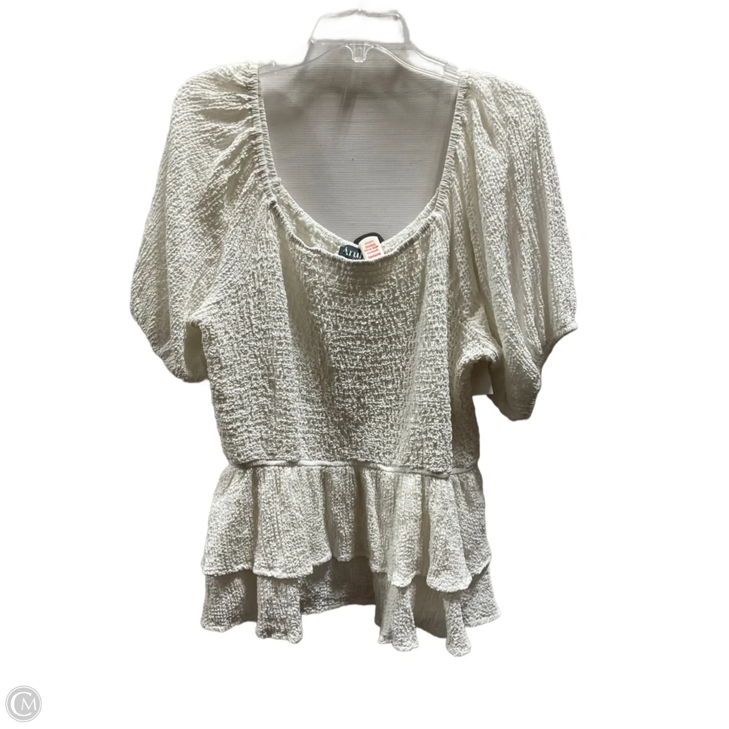 Top Short Sleeve By Arula In White, Size: 1x