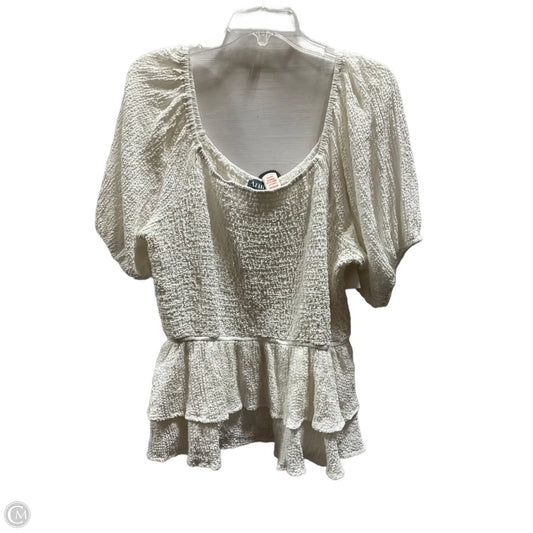 Top Short Sleeve By Arula In White, Size: 1x