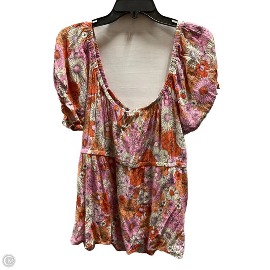 Top Short Sleeve By Torrid In Floral Print, Size: 2x