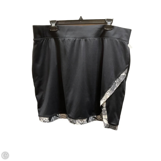 Athletic Skort By Stella Parker In Black, Size: Xl