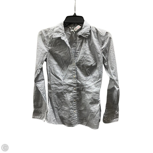 Blouse Long Sleeve By H&m In Checkered Pattern, Size: Xs