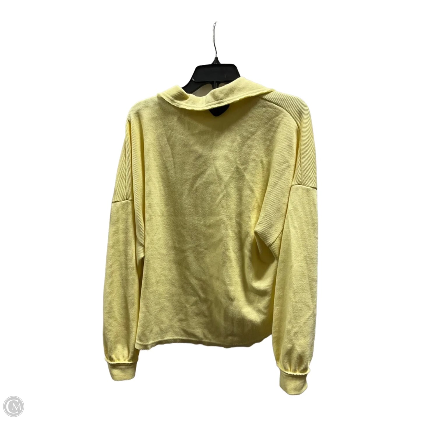 Top Long Sleeve By Blu Pepper In Yellow, Size: M