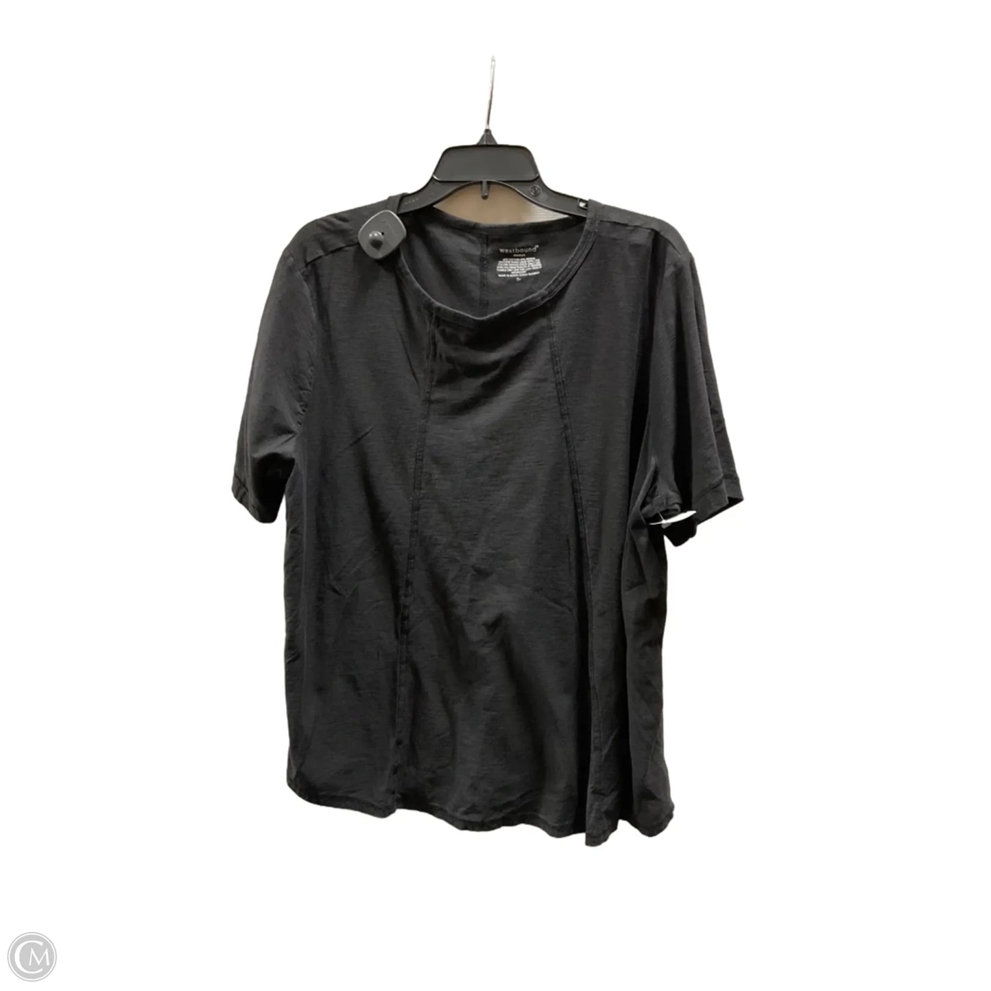 Top Short Sleeve Basic By West Bound In Black, Size: 2x