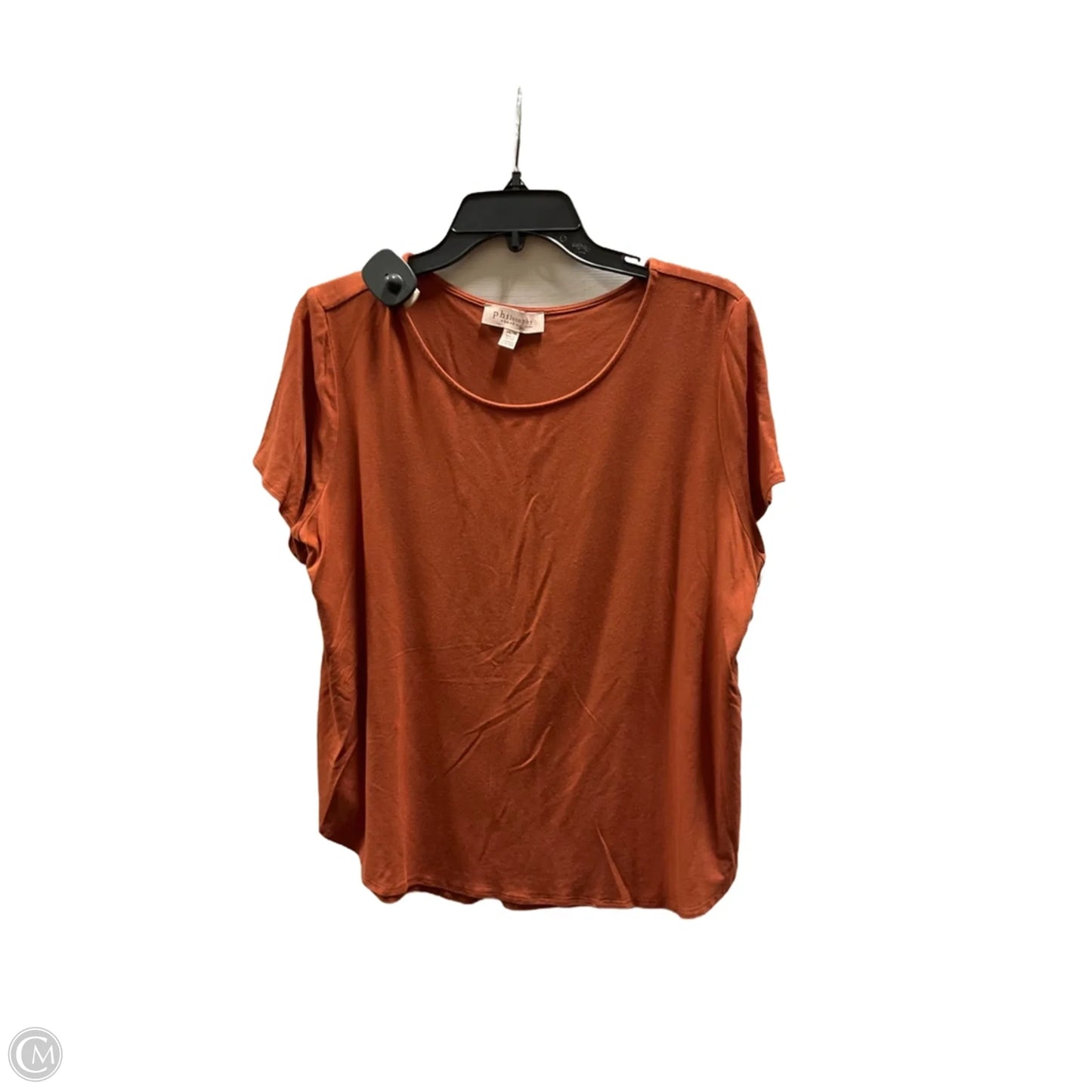 Top Short Sleeve Basic By Philosophy In Orange, Size: 1x