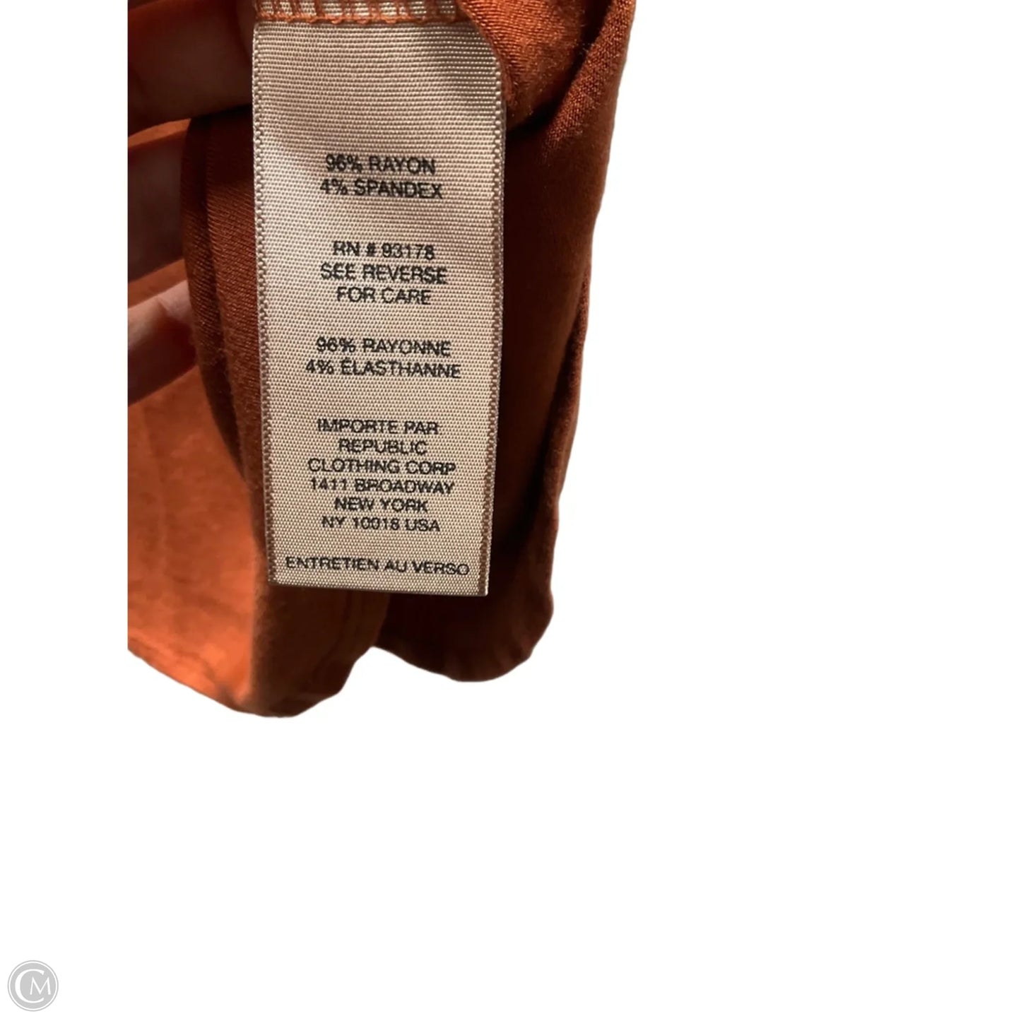 Top Short Sleeve Basic By Philosophy In Orange, Size: 1x