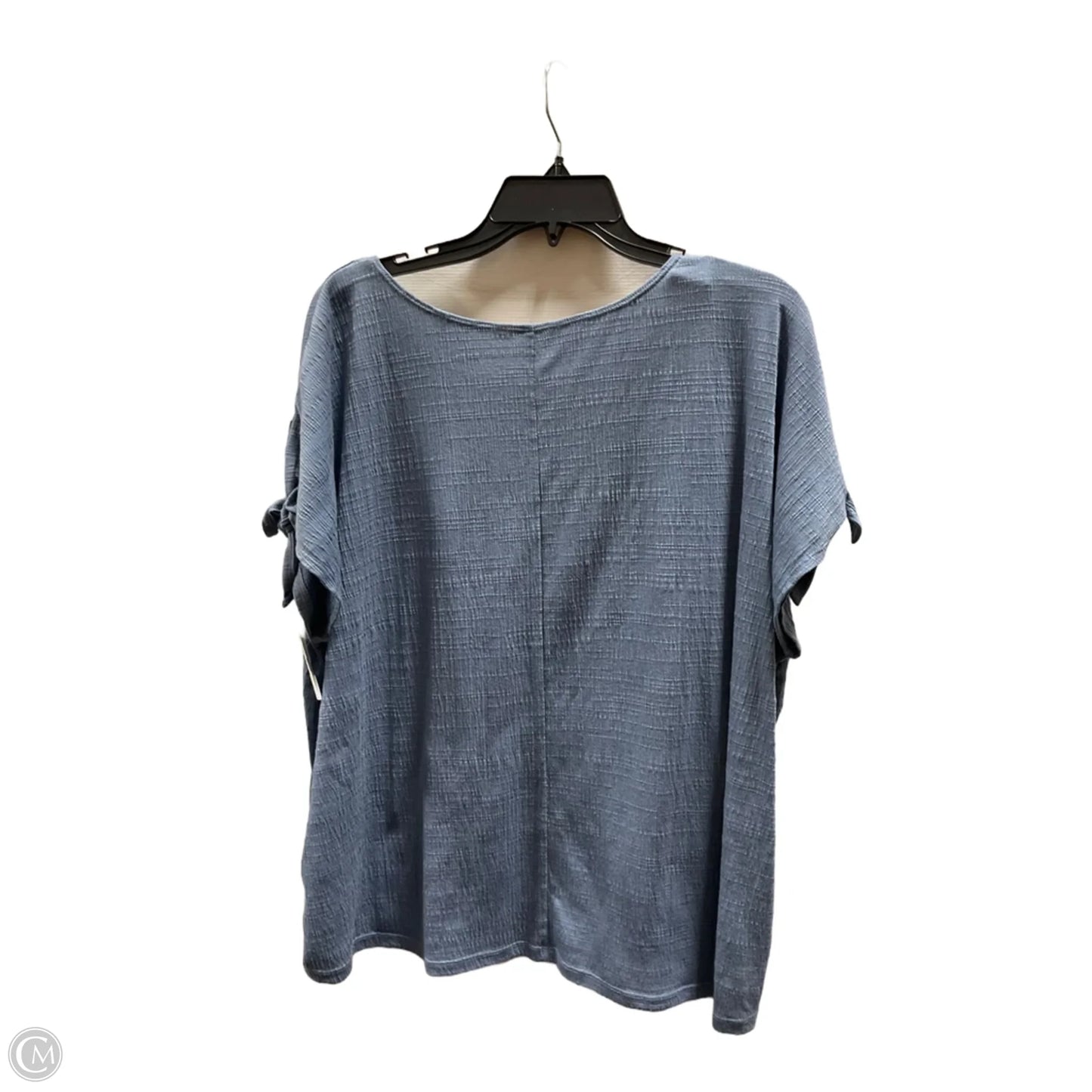 Top Short Sleeve By Max Studio In Blue, Size: 2x