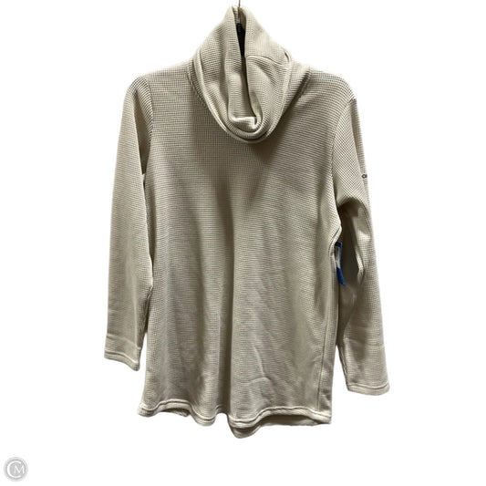 Athletic Top Long Sleeve Collar By Columbia In Beige, Size: S