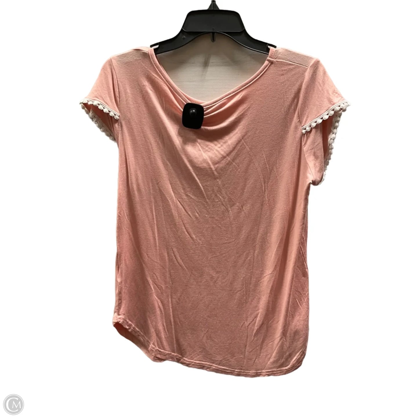 Top Short Sleeve Basic By Amaryllis In Peach, Size: L