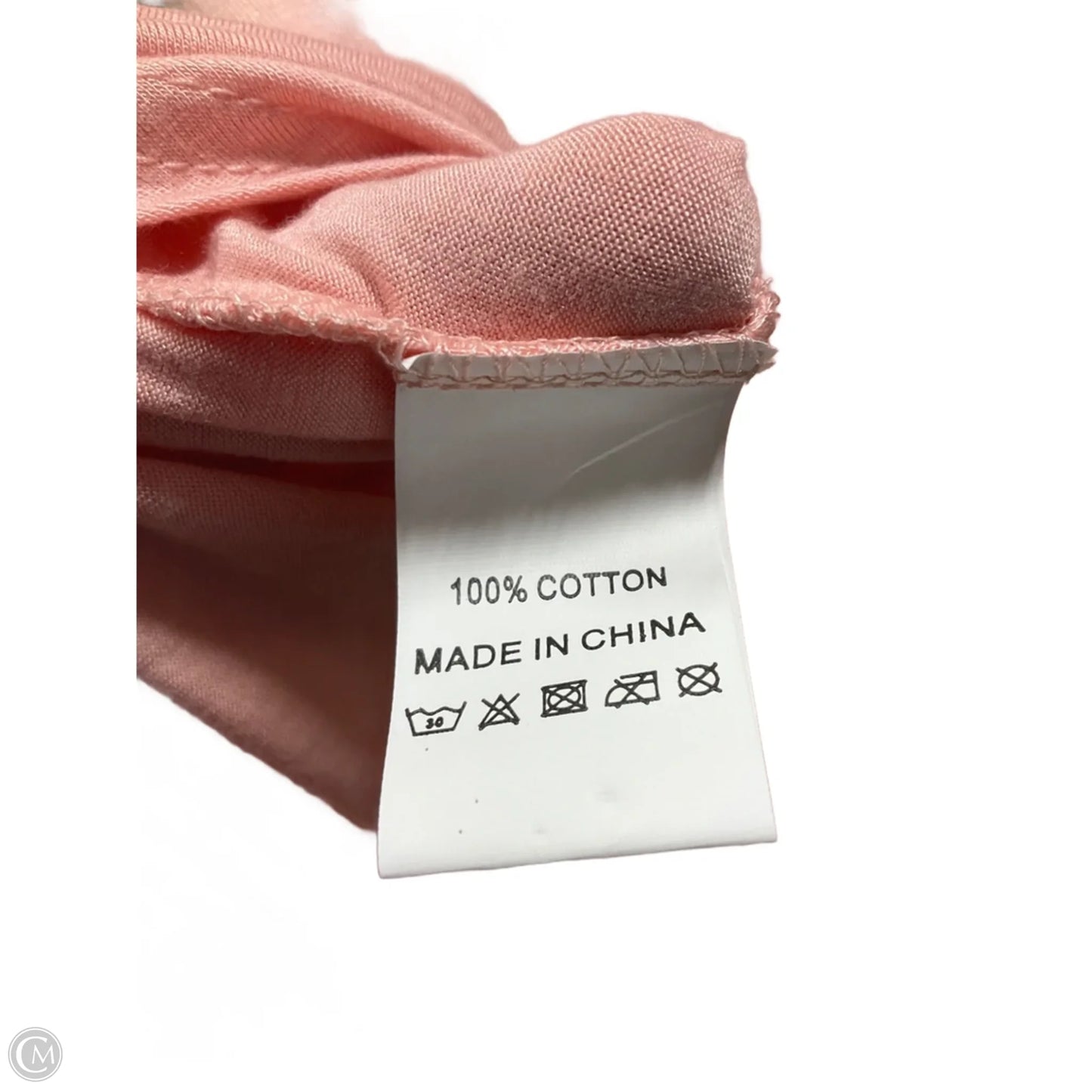 Top Short Sleeve Basic By Amaryllis In Peach, Size: L