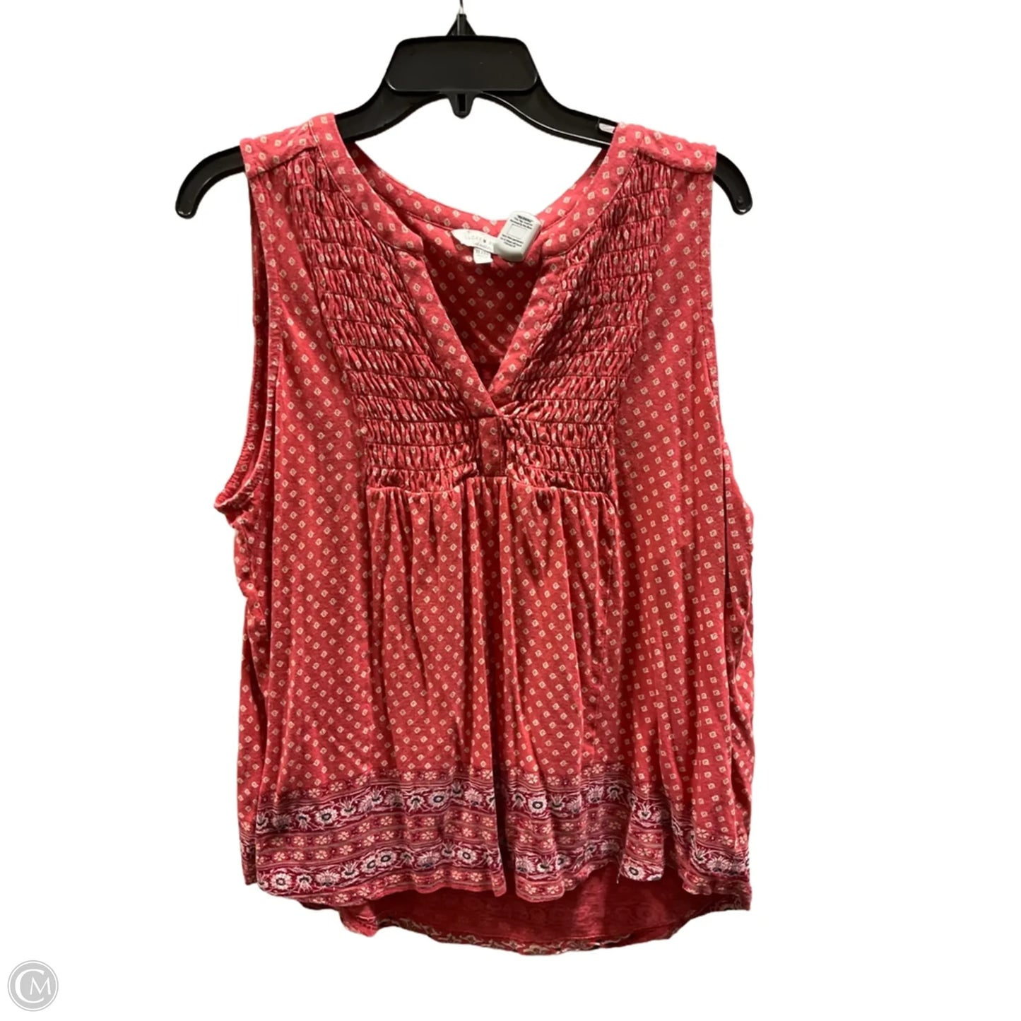 Top Sleeveless By Lucky Brand In Red, Size: Xl