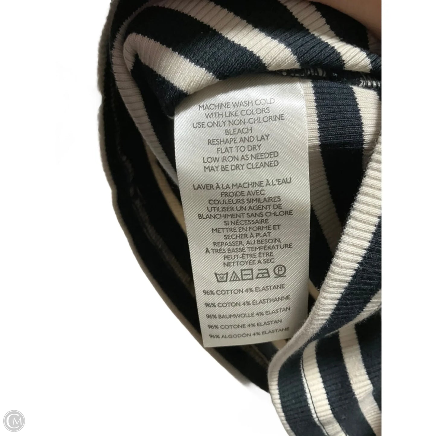 Top Short Sleeve By Maeve In Striped Pattern, Size: Xxs