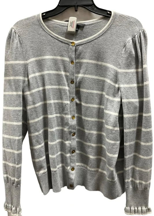 Cardigan By Talbots In Striped Pattern, Size: L