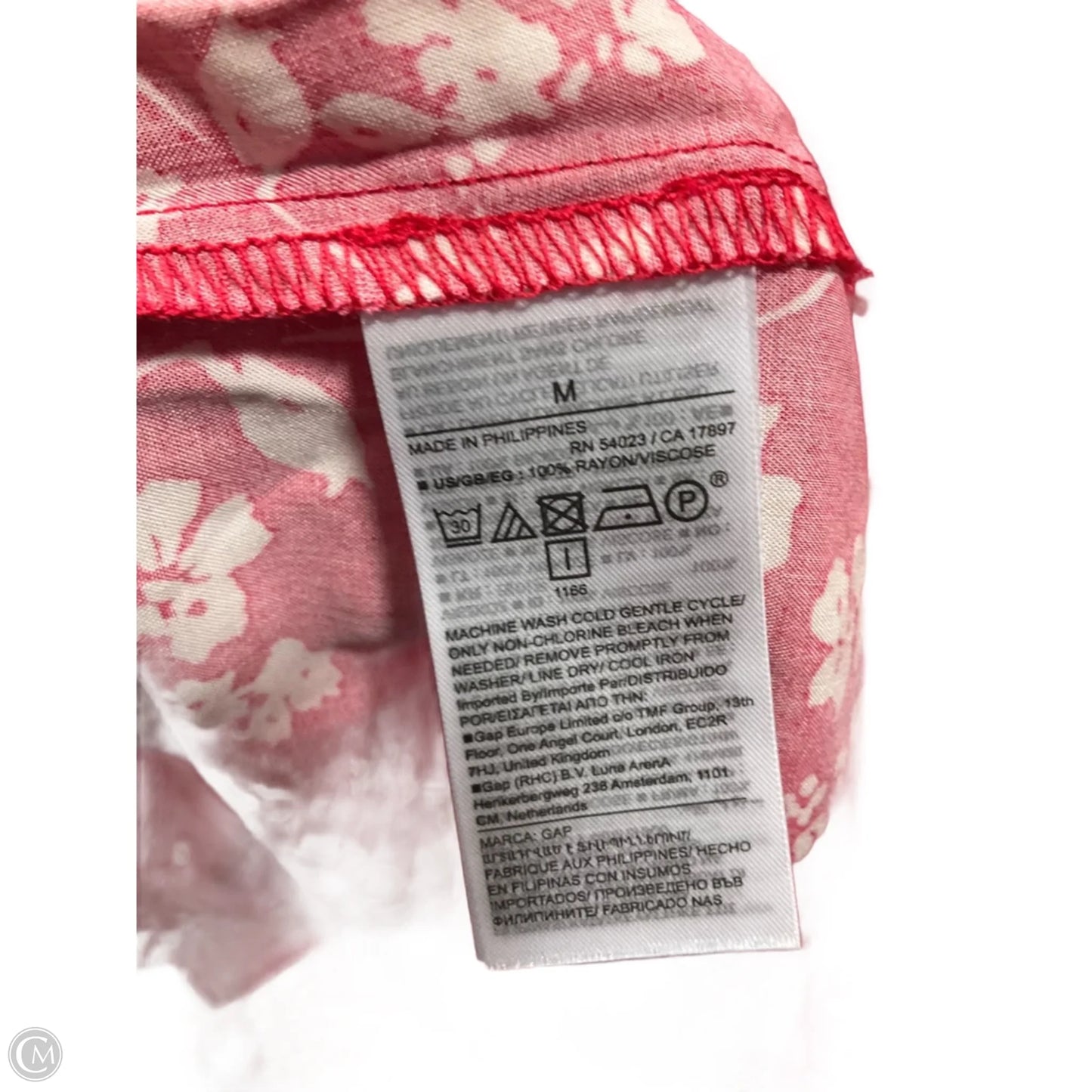 Top Short Sleeve By Gap In Floral Print, Size: M