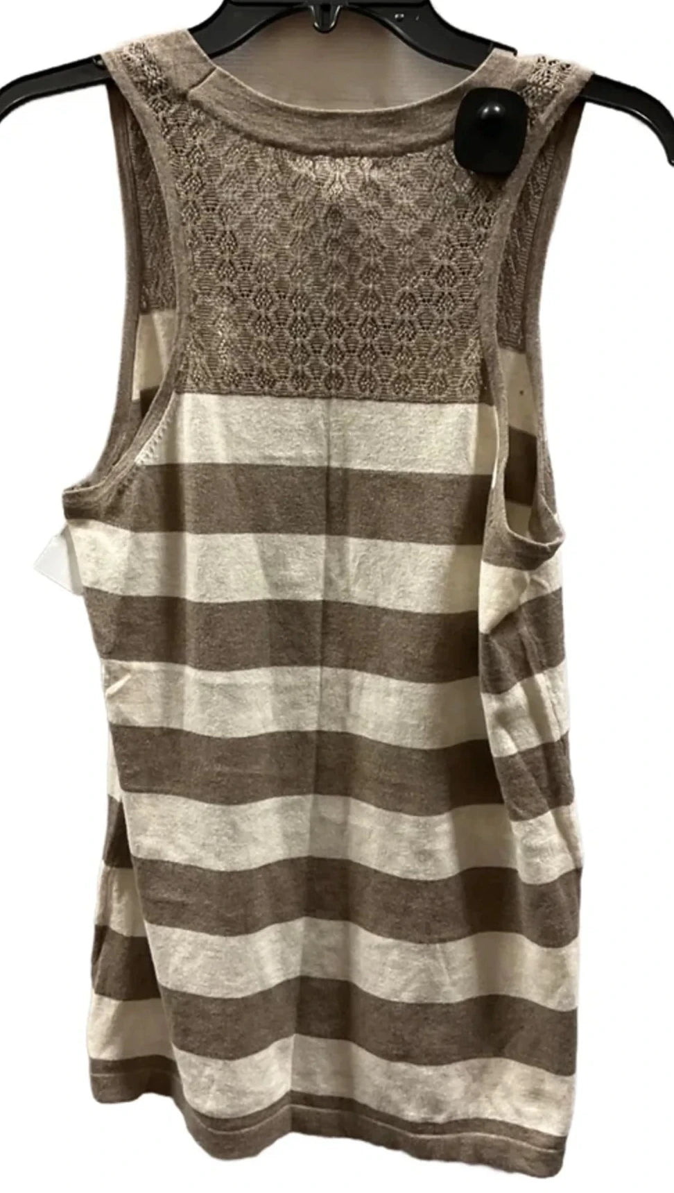 Top Sleeveless By Gap In Striped Pattern, Size: L