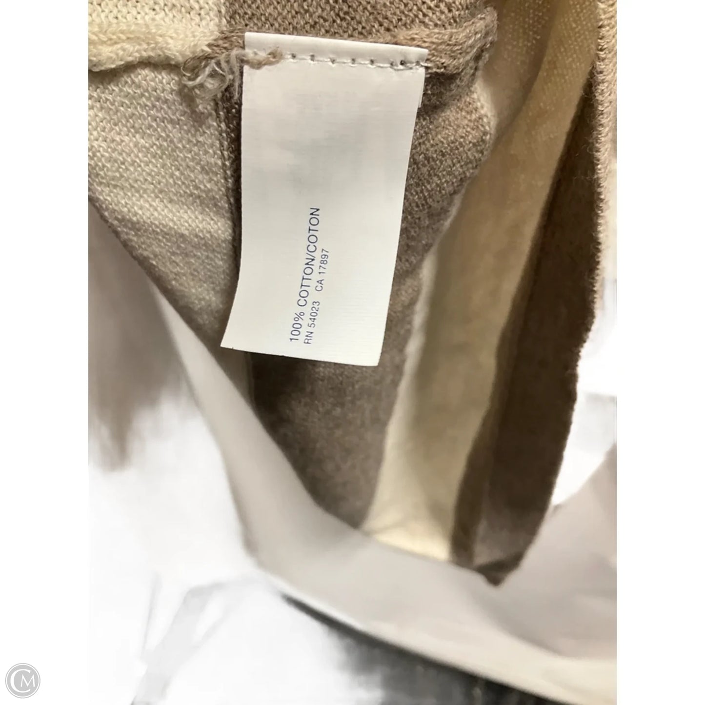 Top Sleeveless By Gap In Striped Pattern, Size: L