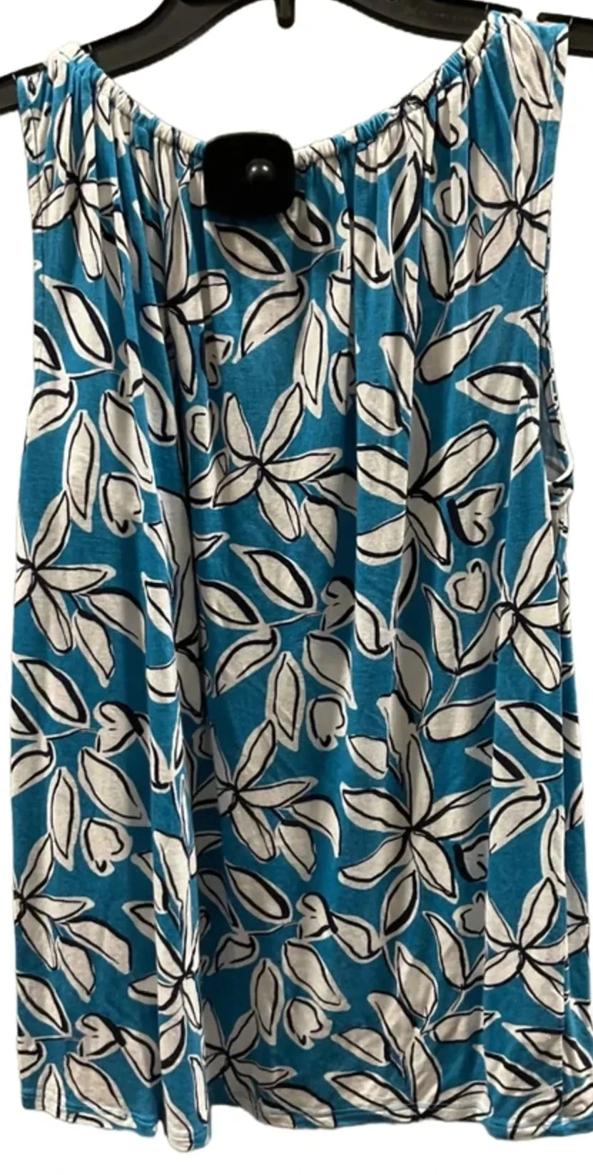 Top Sleeveless By Loft In Blue & White, Size: S