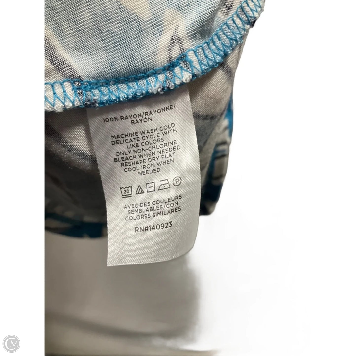 Top Sleeveless By Loft In Blue & White, Size: S