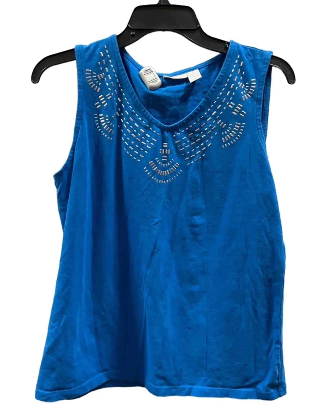 Top Sleeveless Basic By Chicos In Blue, Size: M