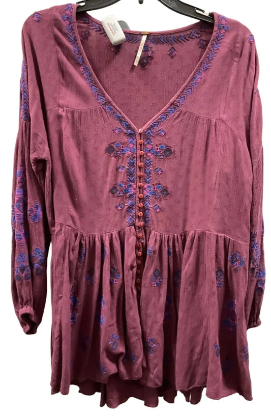 Top Long Sleeve By Free People In Multi-colored, Size: S