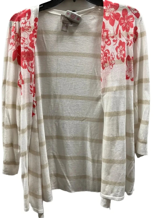 Cardigan By Chicos In Cream, Size: Xl