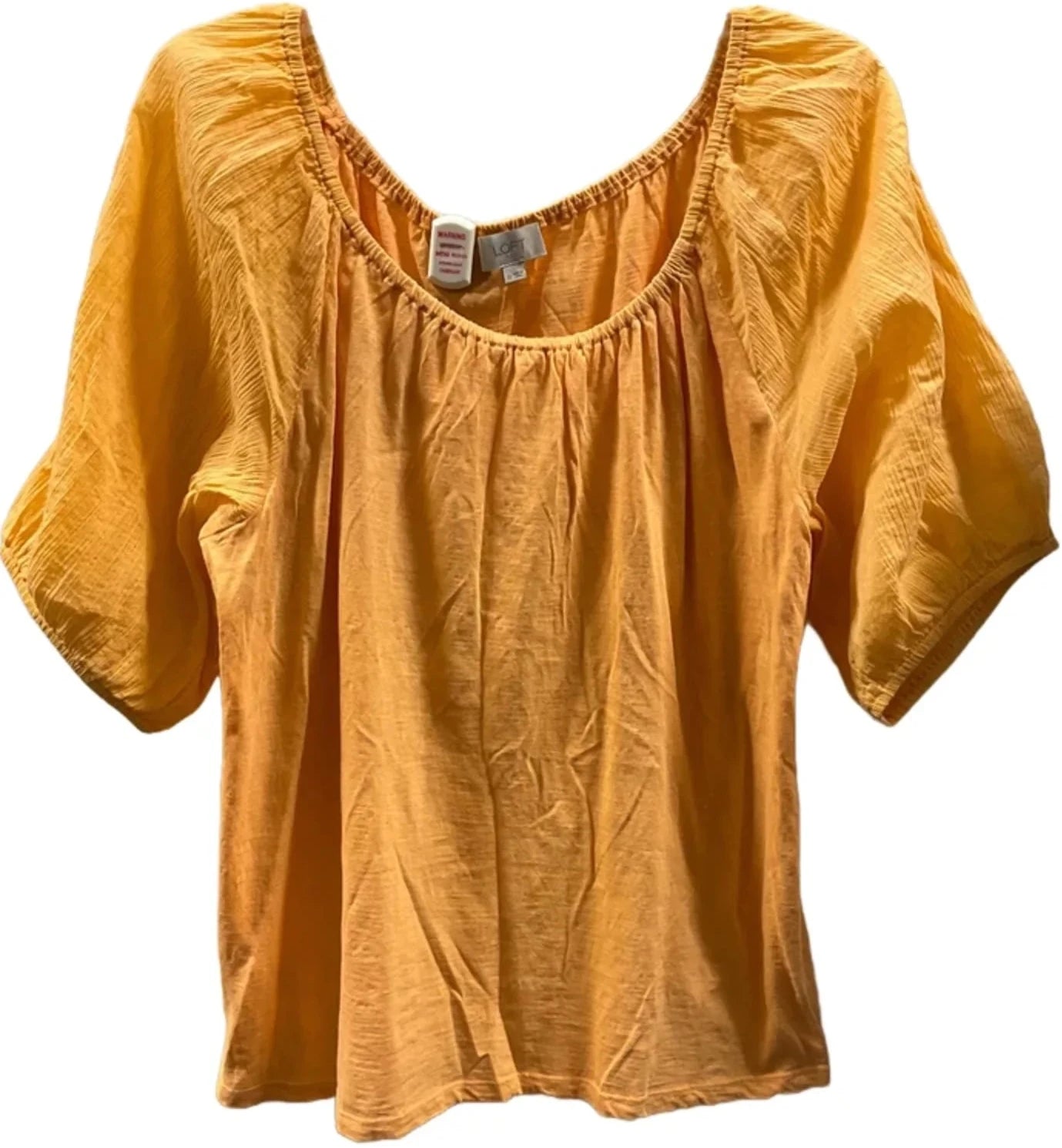 Top Short Sleeve By Loft In Orange, Size: Xl