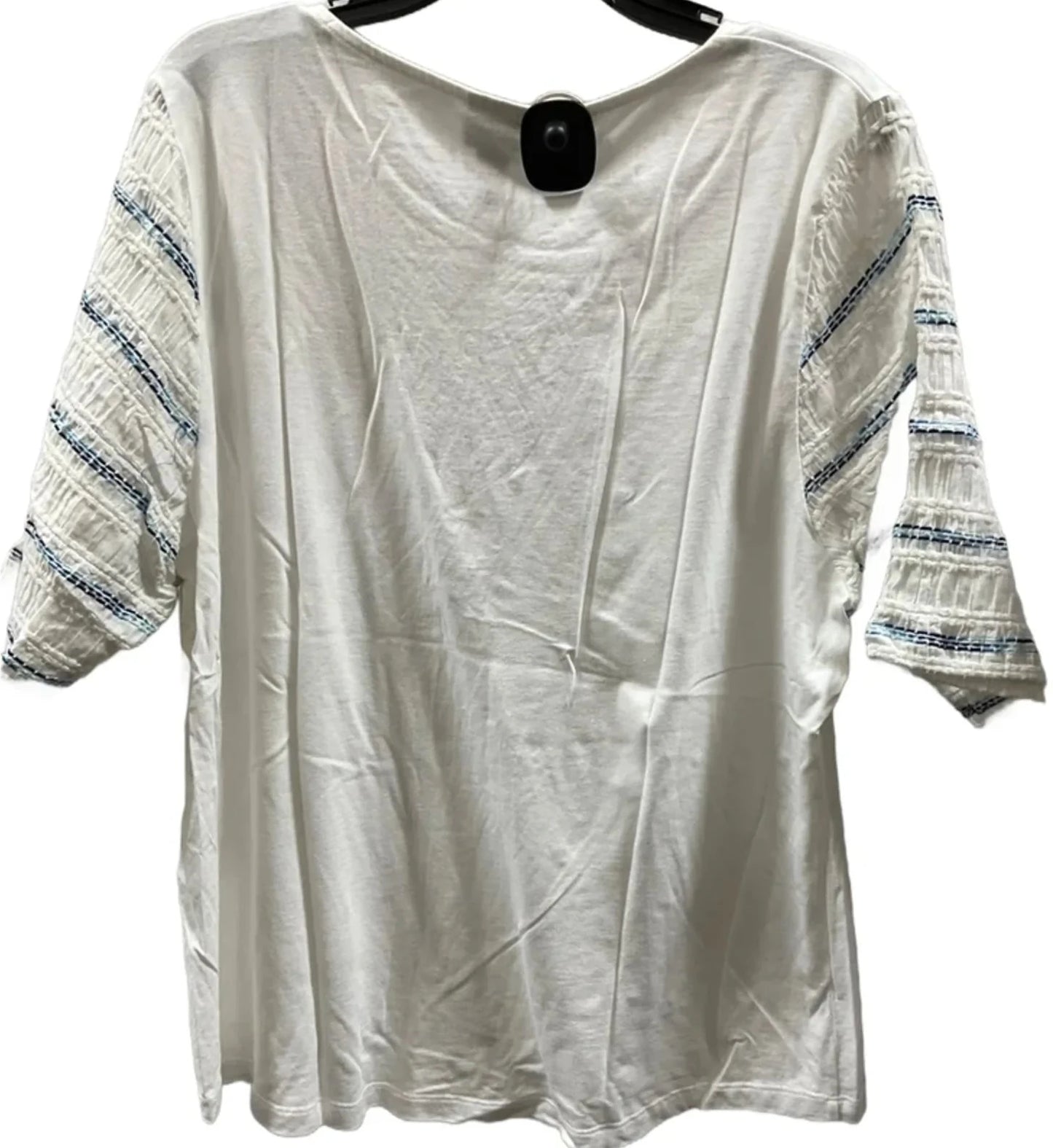 Top Short Sleeve Basic By Chicos In White, Size: Xl
