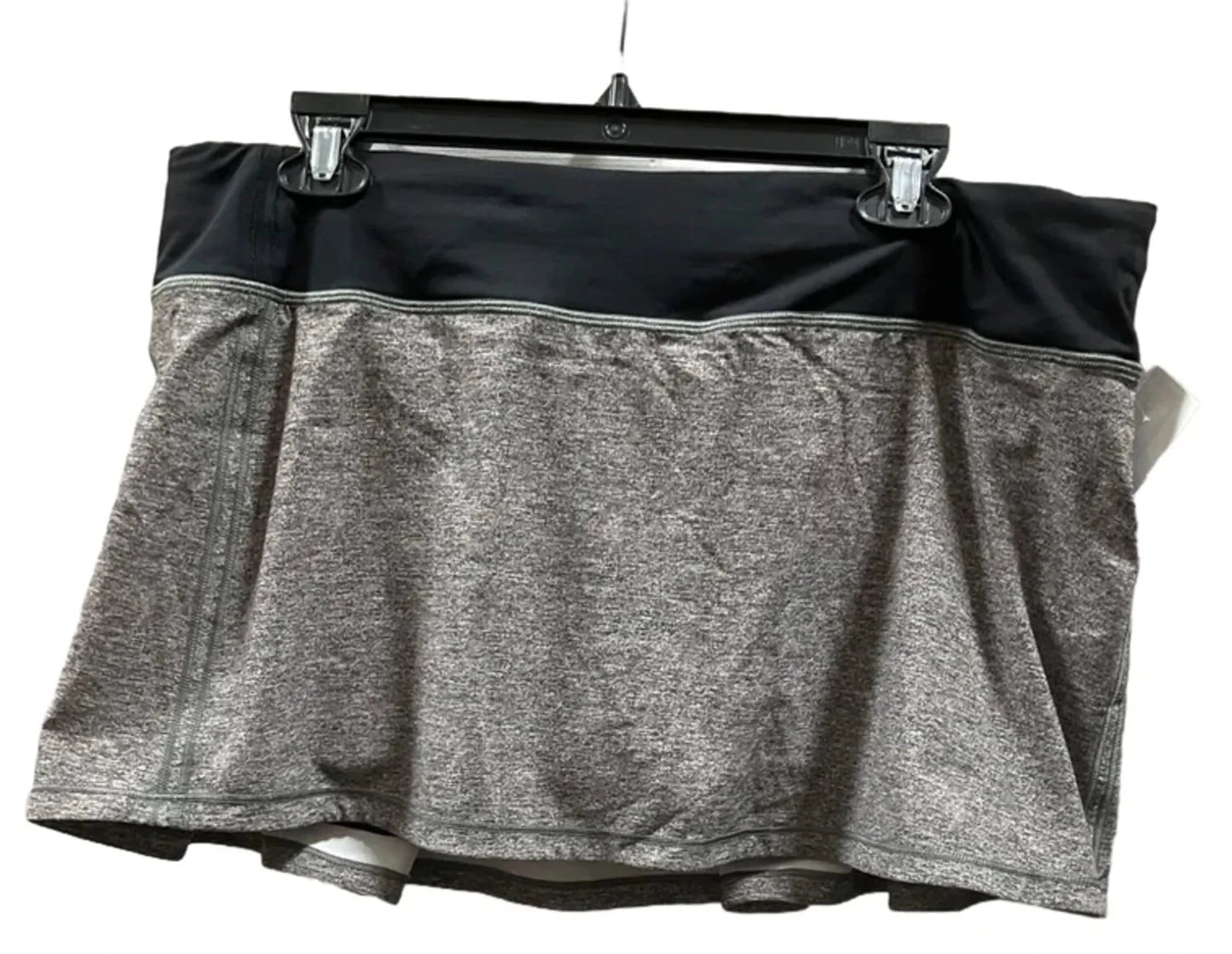 Athletic Skort By Lululemon In Black & Grey, Size: 14