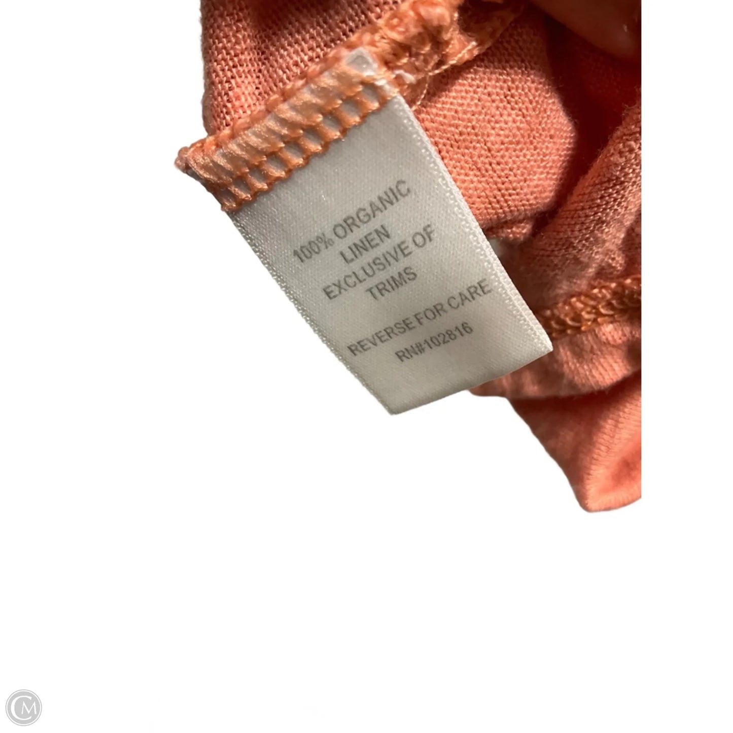 Top Short Sleeve Basic By Garnet Hill In Gold & Red, Size: S