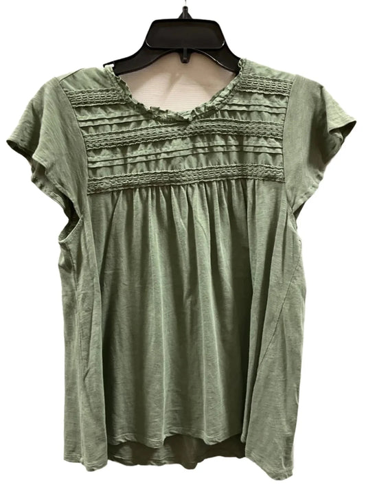 Top Short Sleeve By Ella Moss In Green, Size: S