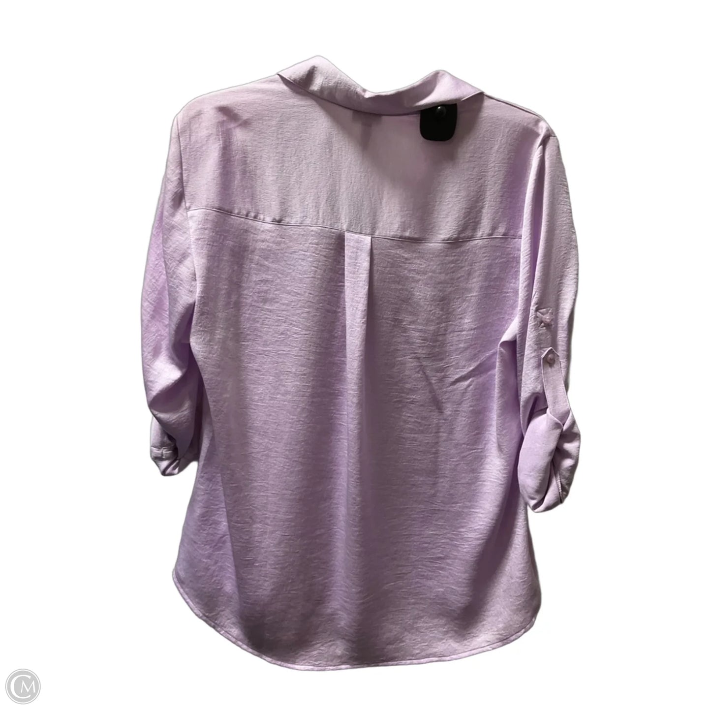 Blouse 3/4 Sleeve By Express In Purple, Size: L