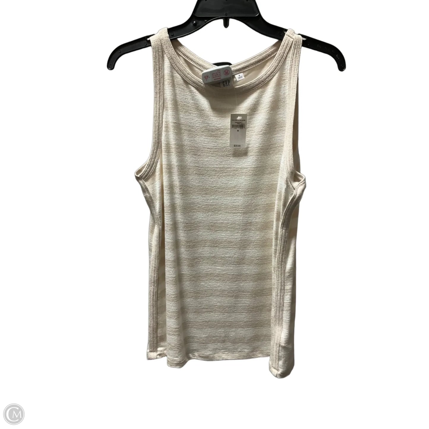 Top Sleeveless Basic By Gap In Striped Pattern, Size: M