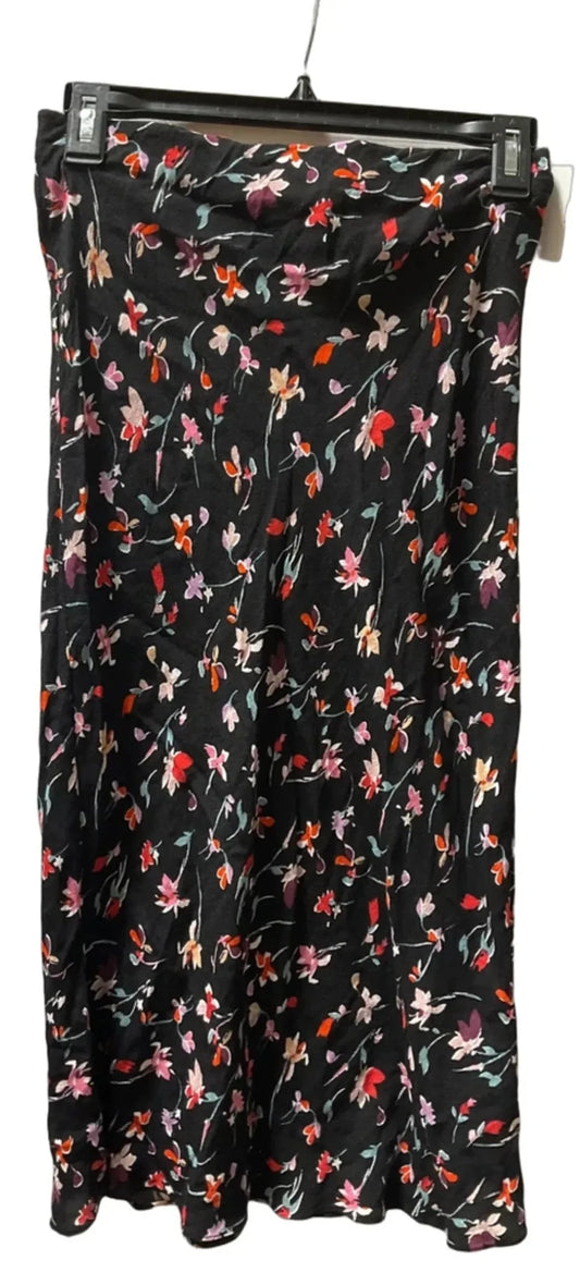 Skirt Midi By Madewell In Floral Print, Size: Xs