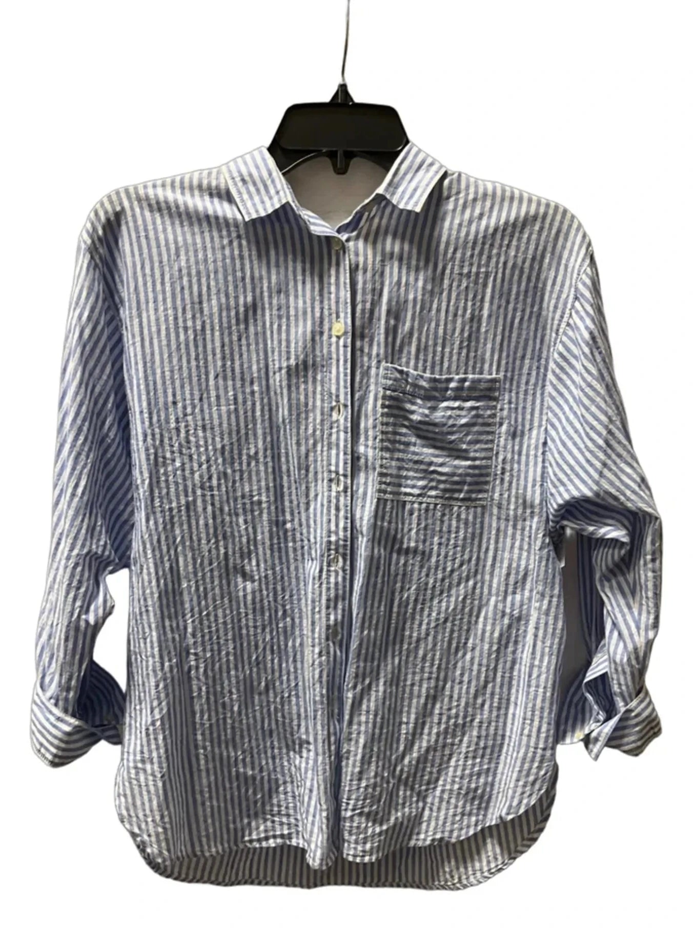 Blouse 3/4 Sleeve By Loft In Striped Pattern, Size: S