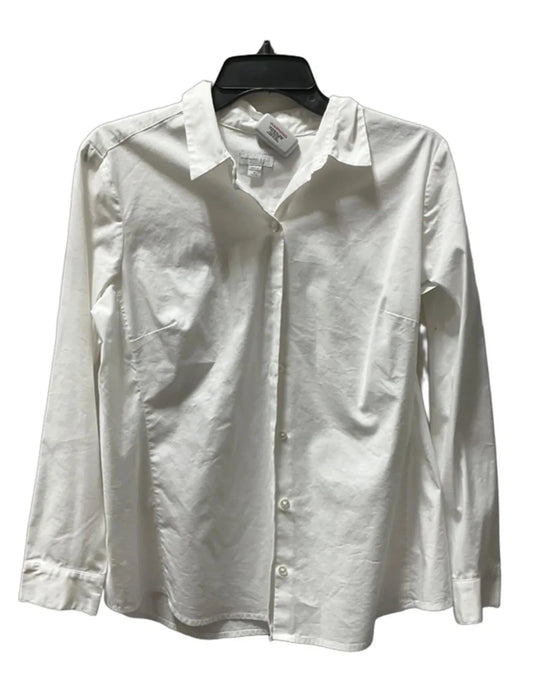 Blouse Long Sleeve By J. Jill In White, Size: Mp