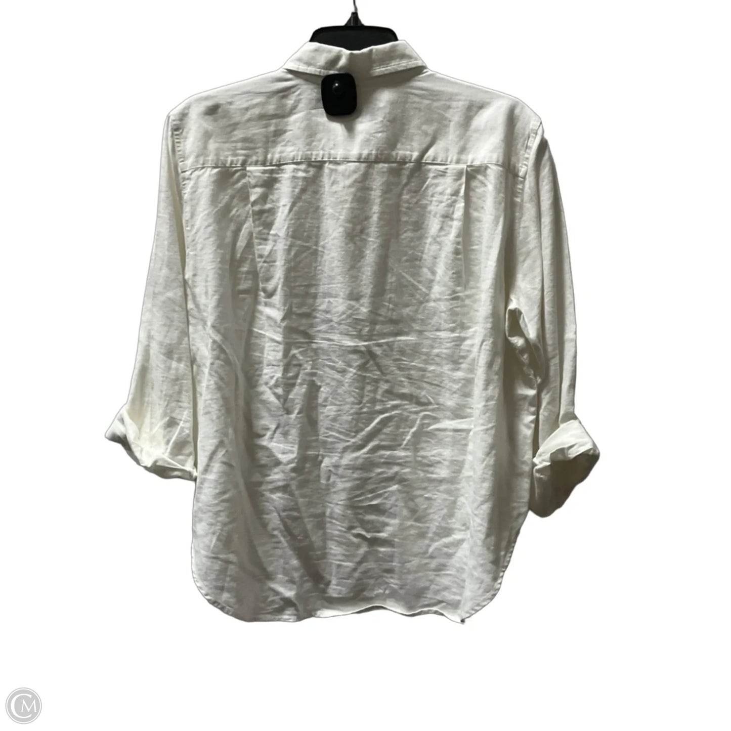 Blouse 3/4 Sleeve By Loft In White, Size: Lp
