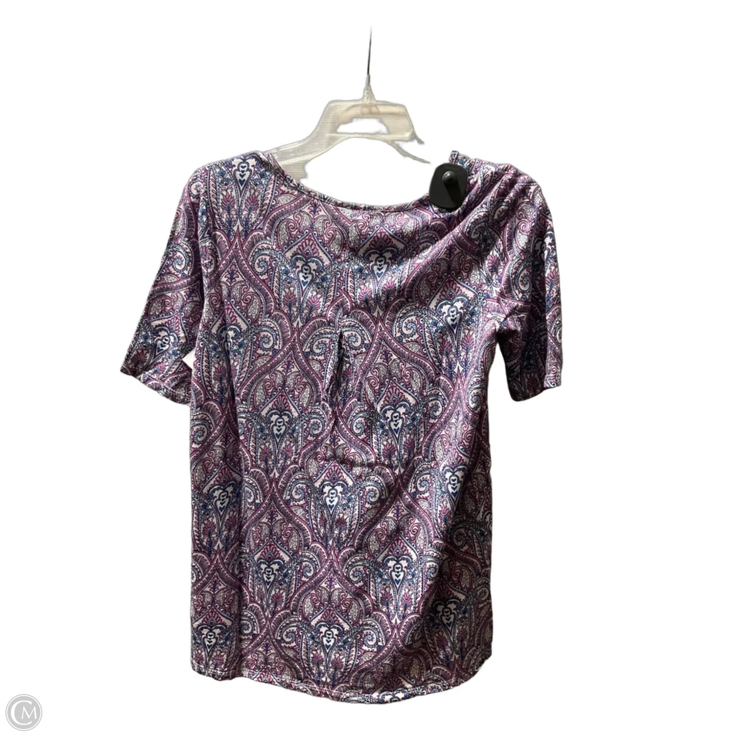 Top Short Sleeve Basic By J. Jill In Paisley Print, Size: Xs
