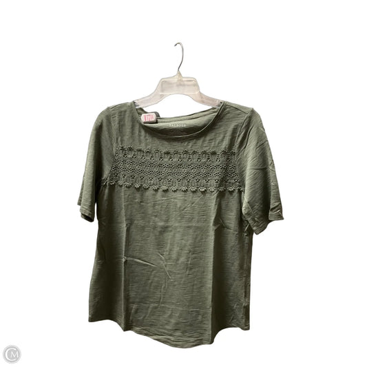 Top Short Sleeve Basic By Talbots In Green, Size: M