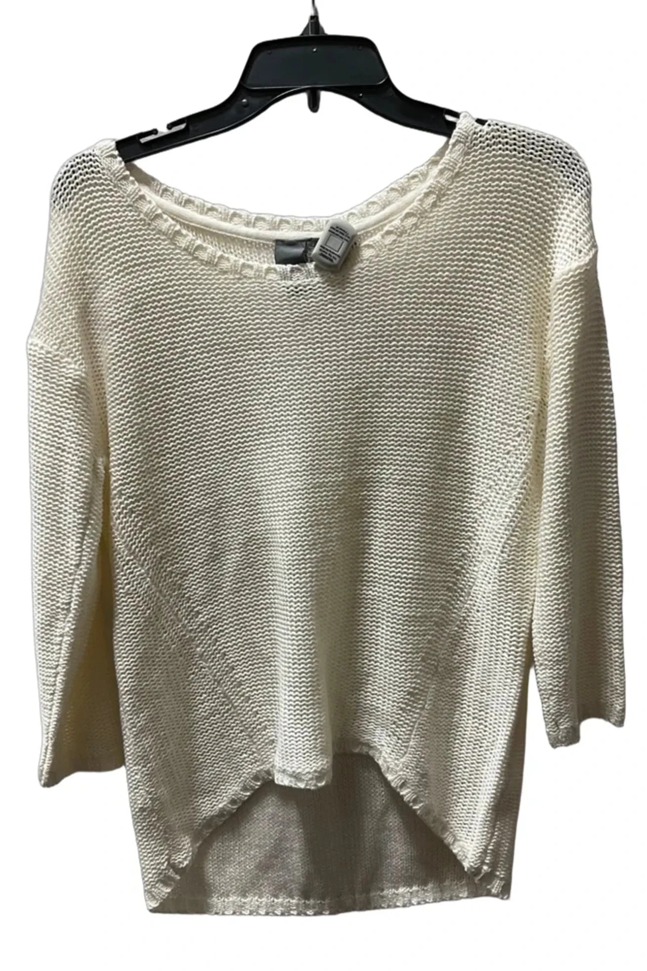 Top Long Sleeve By Quinn In White, Size: S