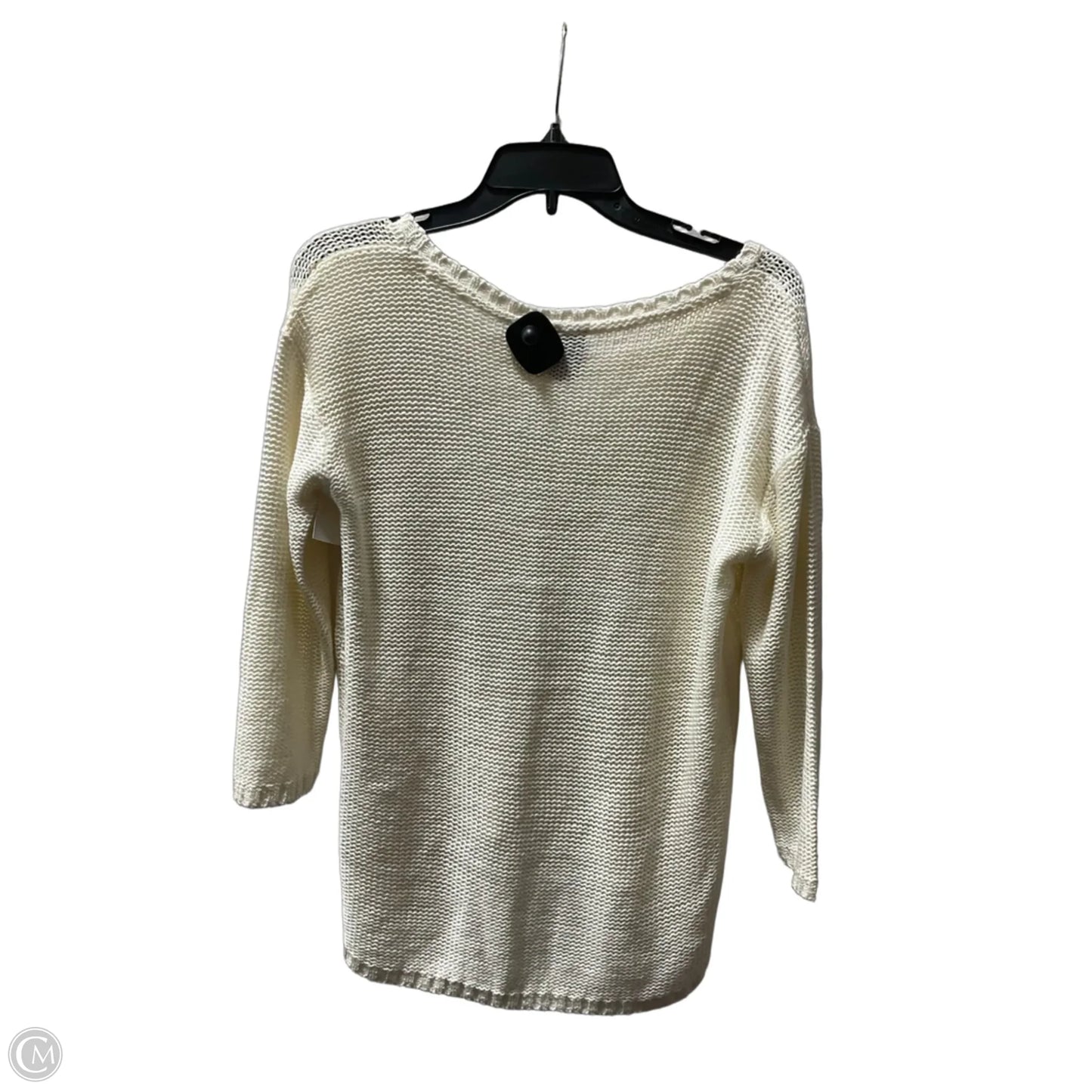 Top Long Sleeve By Quinn In White, Size: S