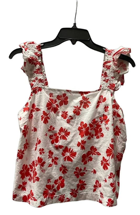 Top Sleeveless By J. Crew In Floral Print, Size: L
