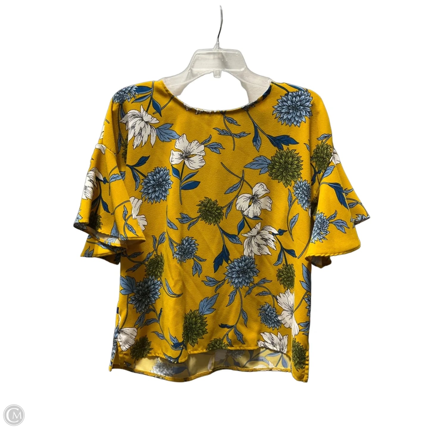 Top Short Sleeve By Ann Taylor In Floral Print, Size: Mp