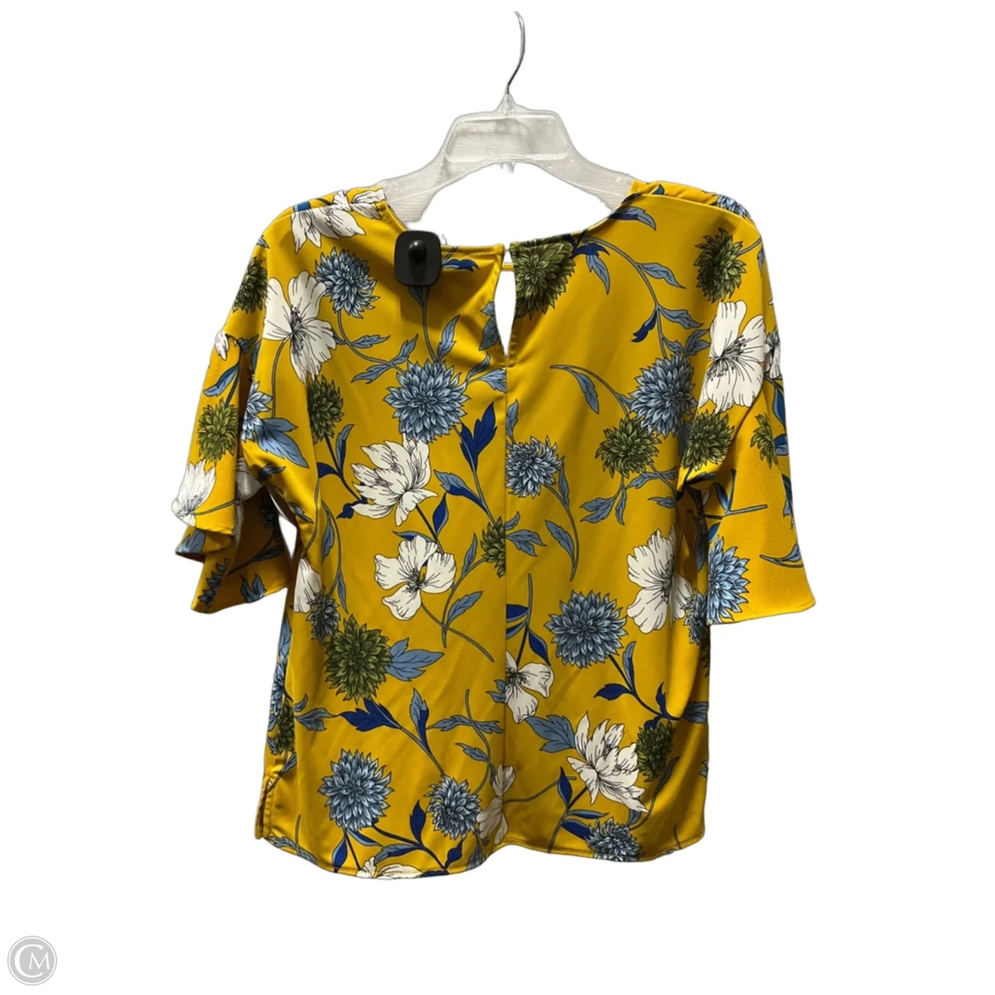 Top Short Sleeve By Ann Taylor In Floral Print, Size: Mp