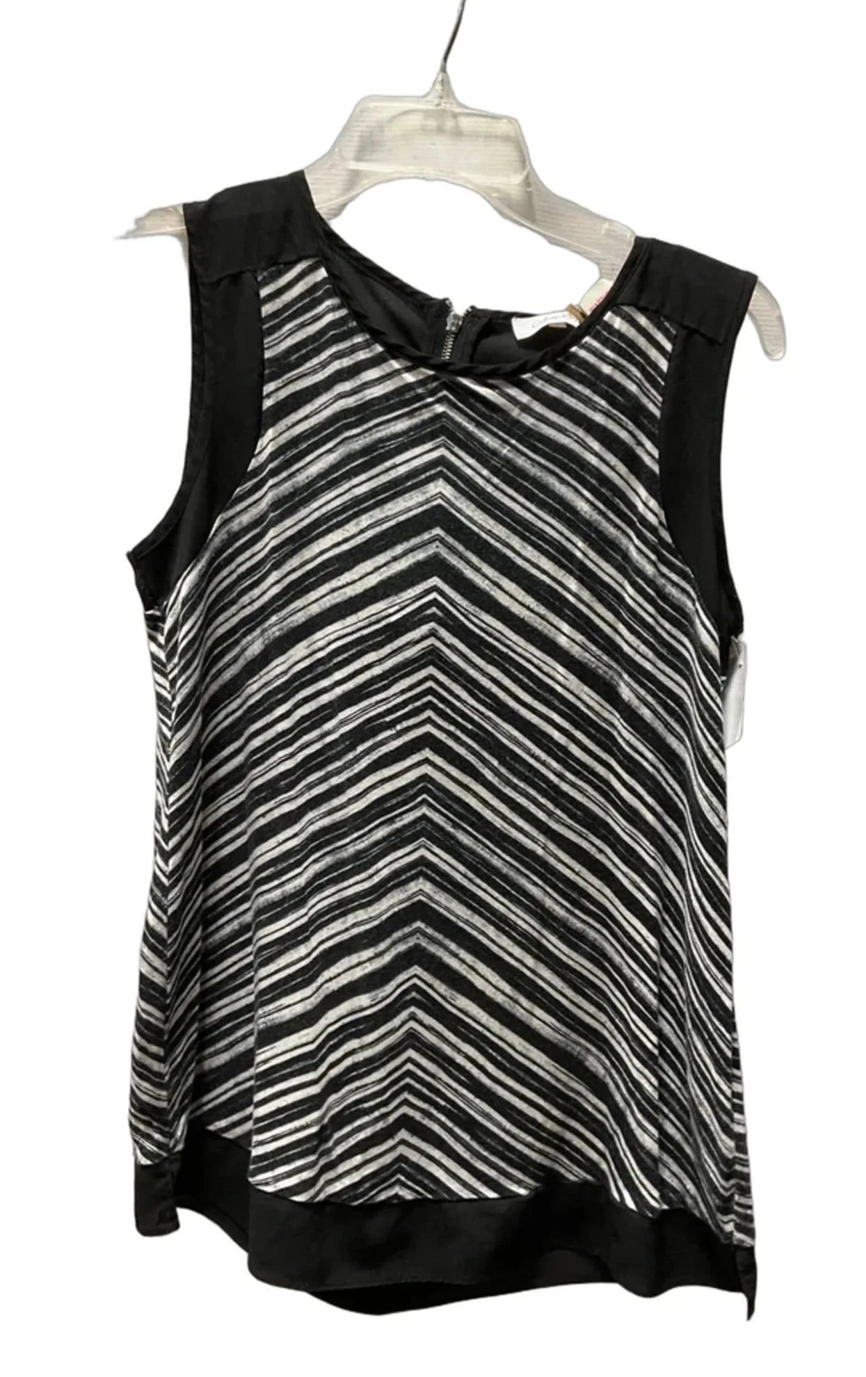 Top Sleeveless By Calvin Klein In Striped Pattern, Size: S