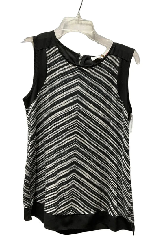 Top Sleeveless By Calvin Klein In Striped Pattern, Size: S