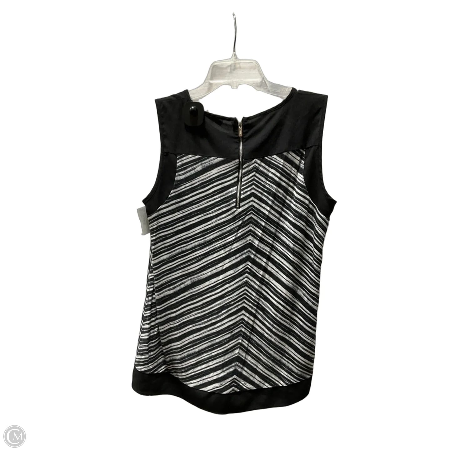 Top Sleeveless By Calvin Klein In Striped Pattern, Size: S