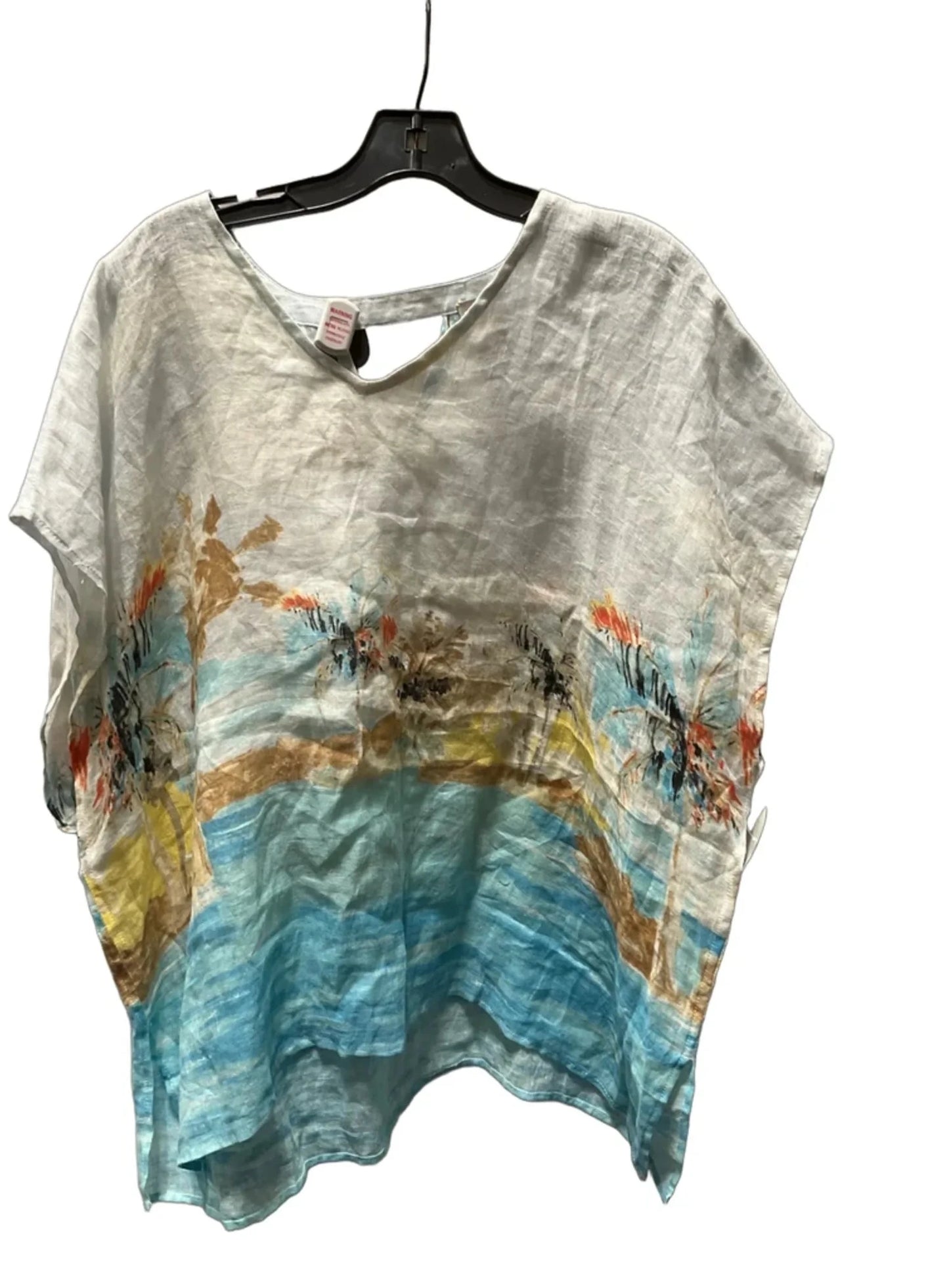 Top Sleeveless By Chicos In Tropical Print, Size: S