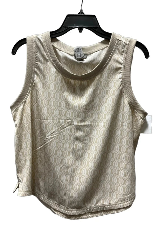Athletic Tank Top By Talbots In Tan & White, Size: Lp