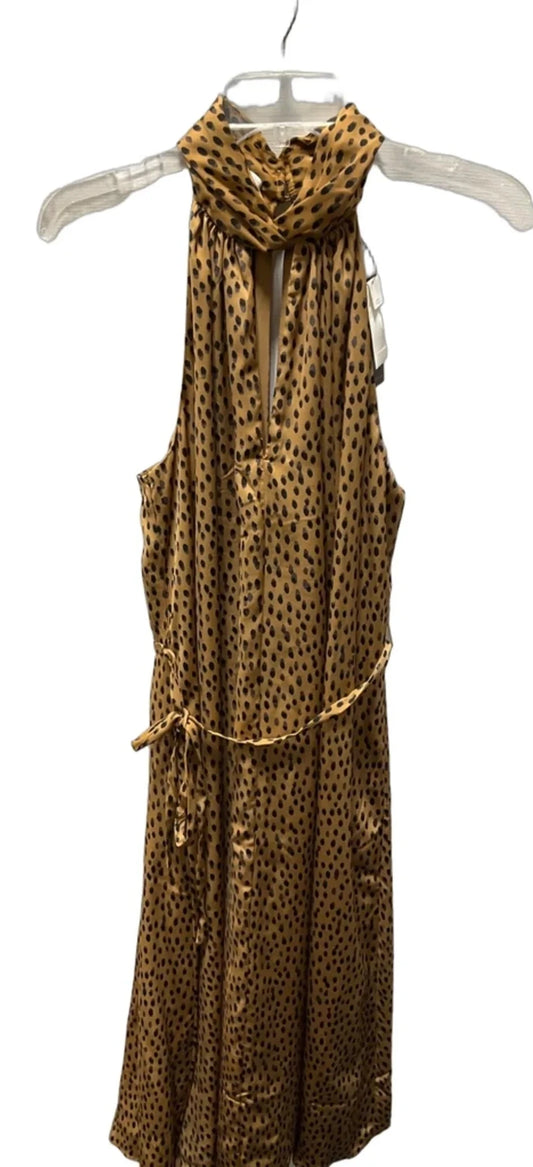 Dress Casual Midi By Banana Republic In Animal Print, Size: M