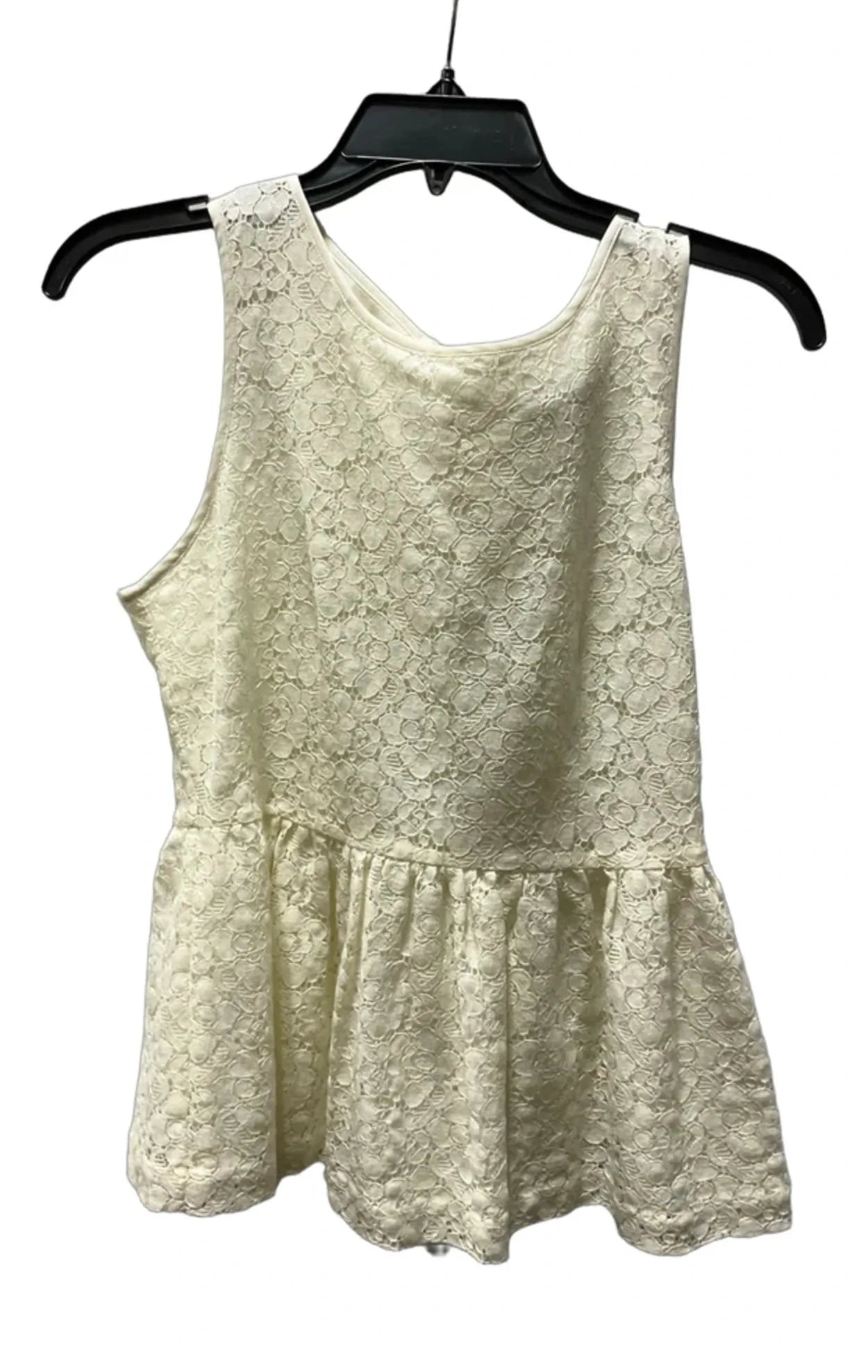 Top Sleeveless By Banana Republic In Cream, Size: S